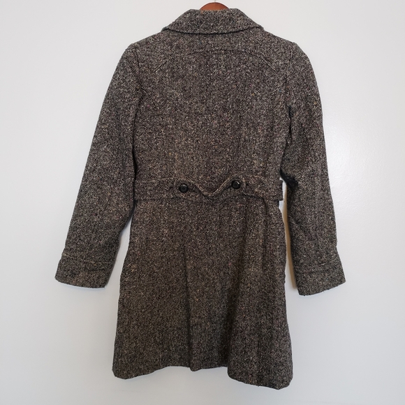 ⭐American Rag Grey & White Color Pop Wool Blend Button Up Pea Coat Size Small - Picture 6 of 10